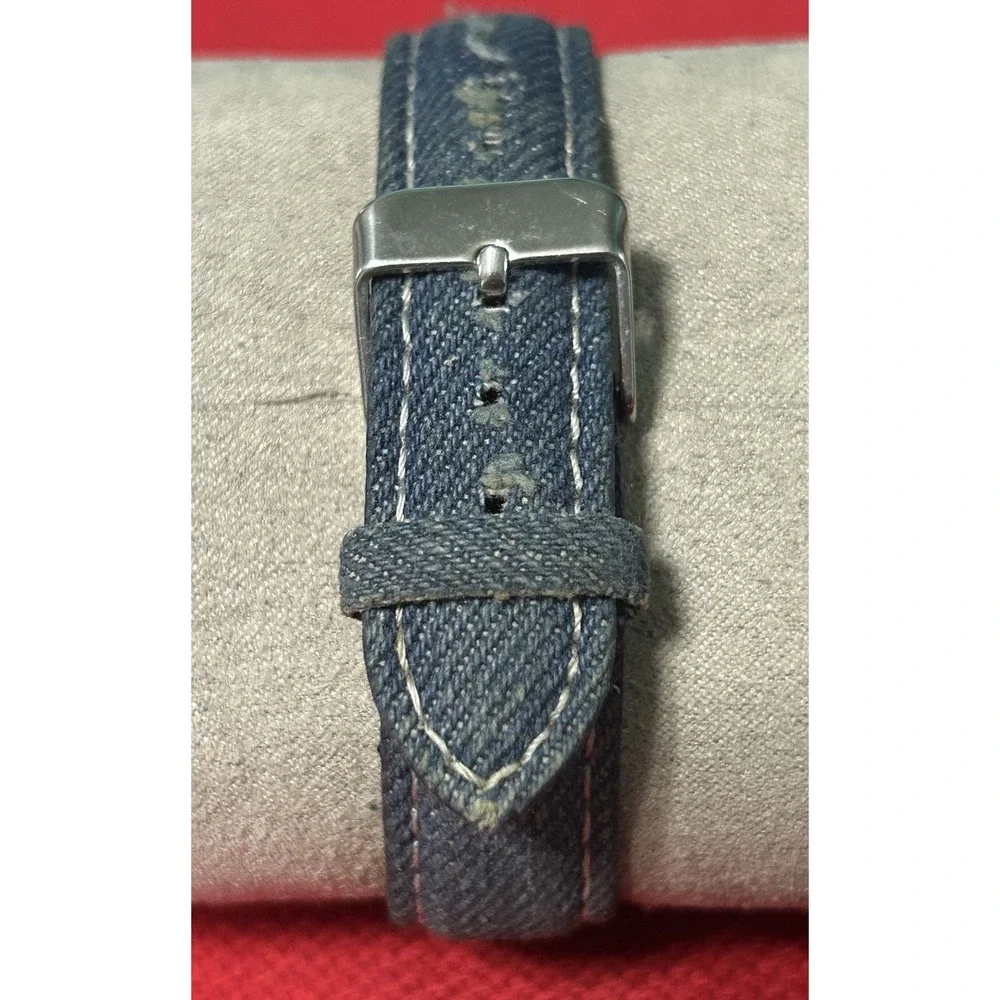 Geneva Blue Denim Women's 32mm Fashion Watch New Battery